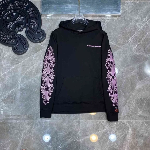 Chrome Hearts Black Hoodie with Pink Accents - Picture 4 of 8